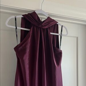 Birdy Grey Eileen Dress Matte Satin Cabernet